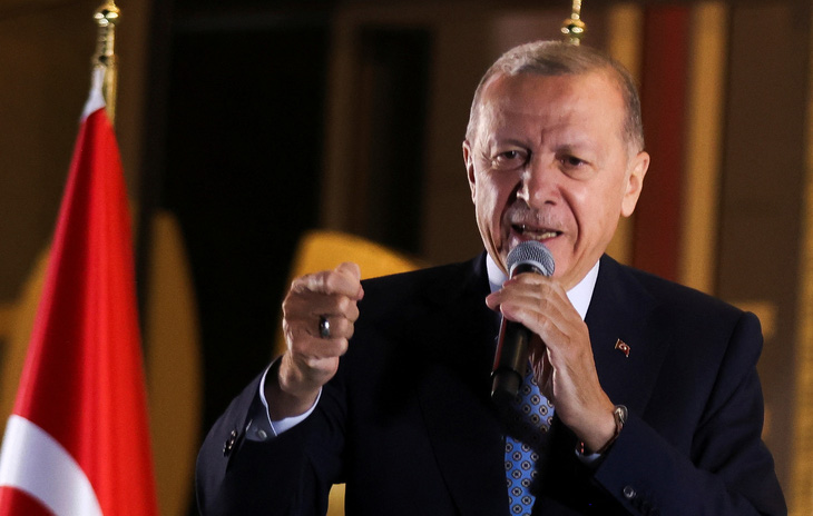 Ông Erdogan chiến thắng trong cuộc bầu cử ở Thổ Nhĩ Kỳ. Ảnh: Reuters