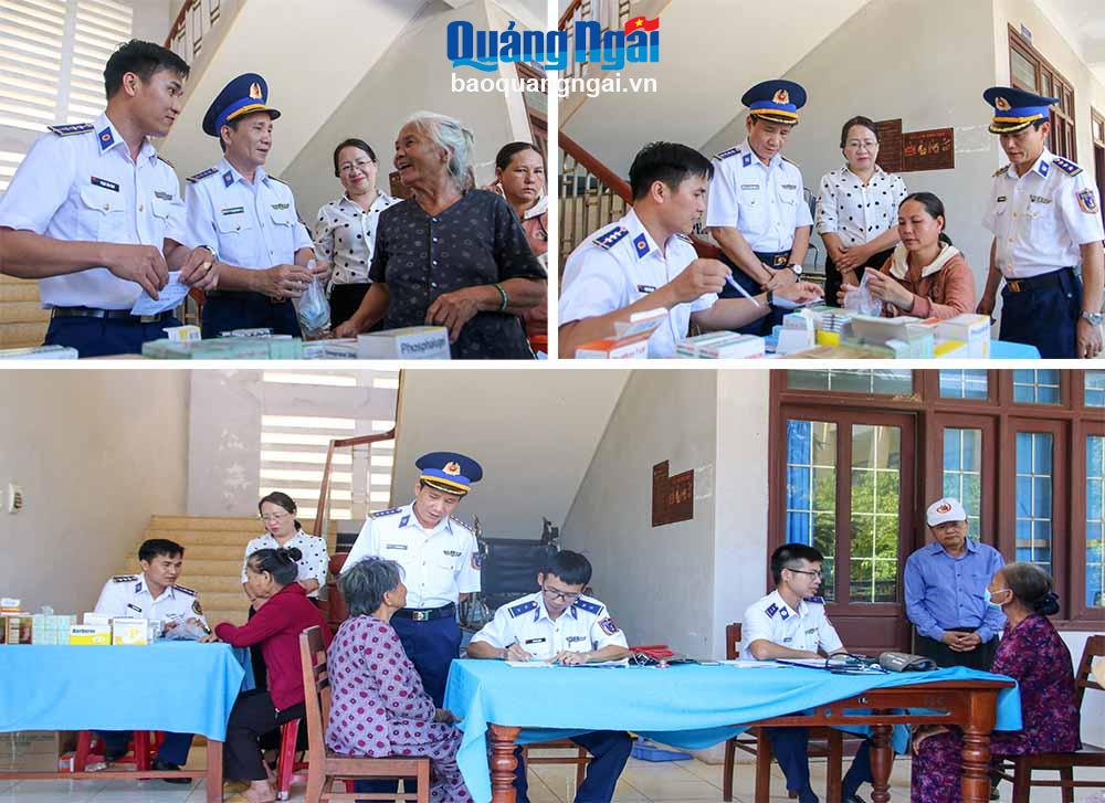 Khám bệnh, cấp phát thuốc miễn phí cho 100 nhân dân, ngư dân huyện đảo Lý Sơn.