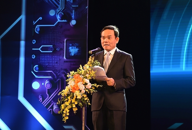 Phó Thủ tướng Trần Lưu Quang phát biểu tại lễ tổng kết và trao Giải thưởng Sáng tạo Khoa học công nghệ Việt Nam năm 2023 - Ảhh: VGP/Hải Minh