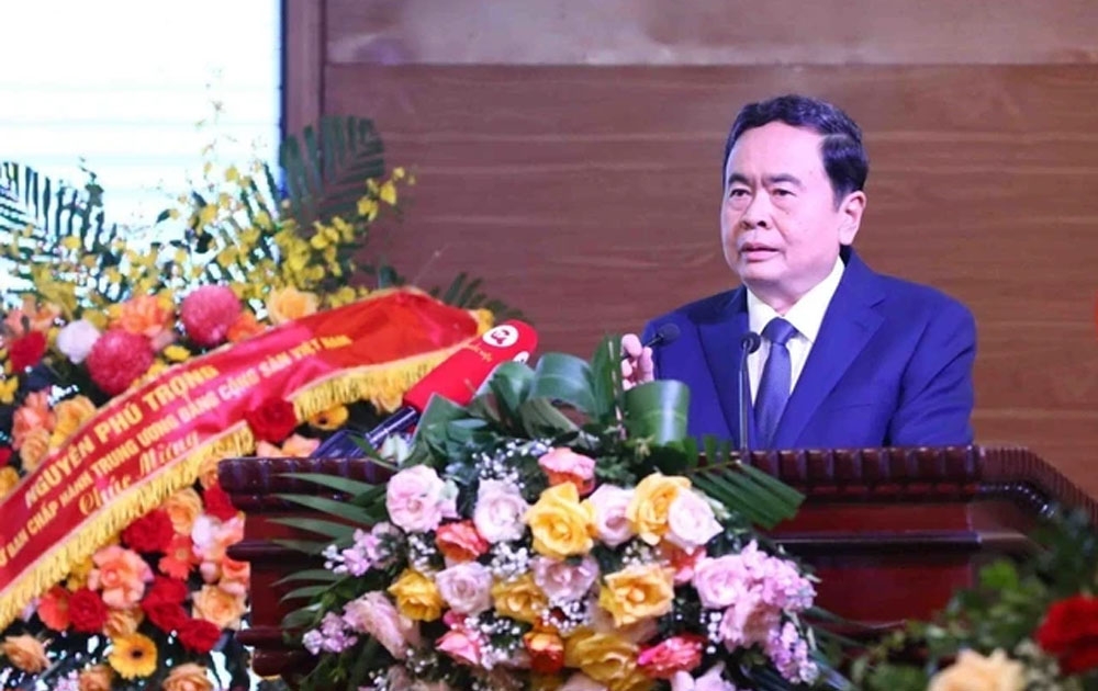 Đồng chí Trần Thanh Mẫn, Ủy viên Bộ Chính trị, Phó Chủ tịch thường trực Quốc hội được Trung ương giới thiệu để Quốc hội bầu giữ chức Chủ tịch Quốc hội. (Ảnh: TTXVN)