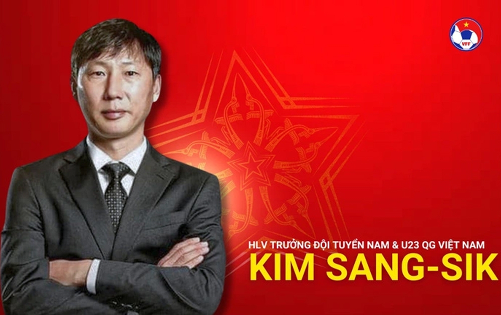 HLV Kim Sang Sik chính thức được bổ nhiệm dẫn dắt đội tuyển Việt Nam và U23 Việt Nam. Ảnh: VFF