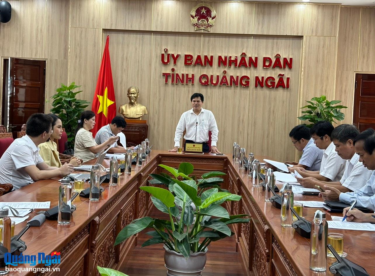 Phó Chủ tịch UBND tỉnh Trần Phước Hiền chỉ đạo tại cuộc họp