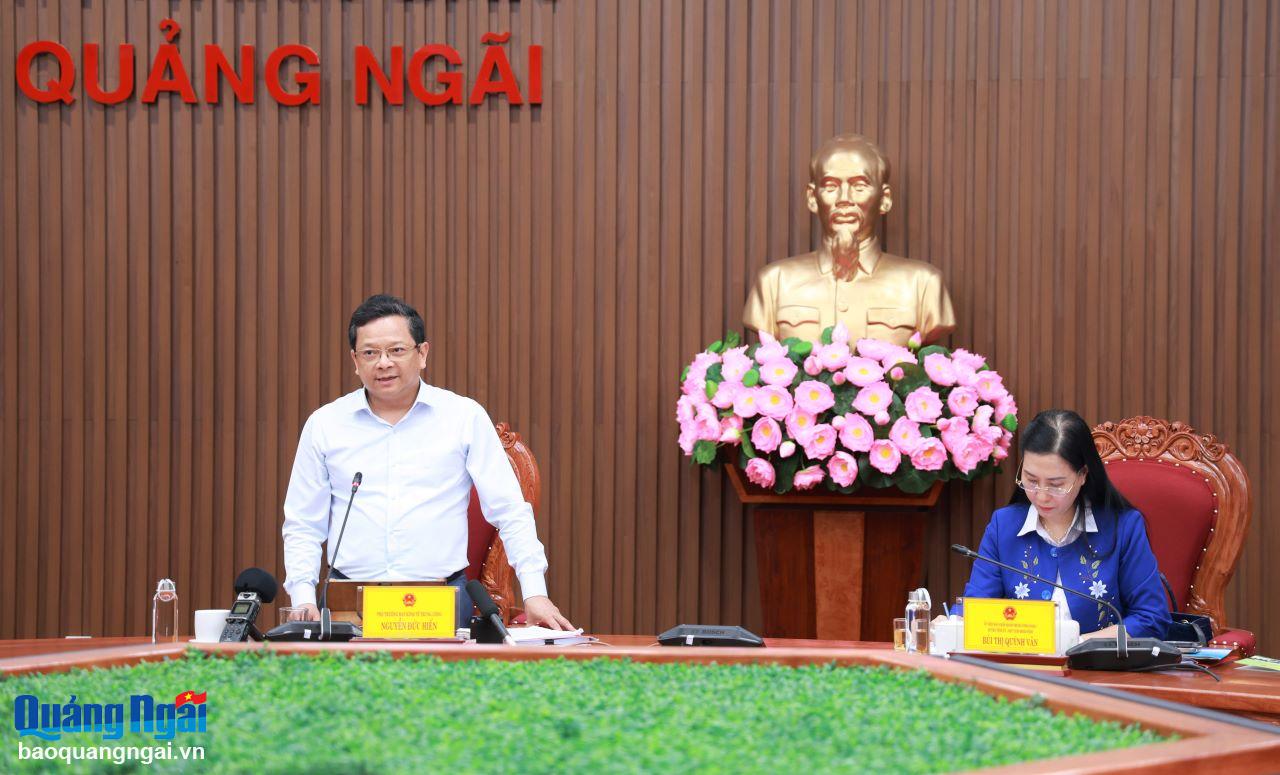 Phó Trưởng ban Kinh tế Trung ương Nguyễn Đức Hiển gợi mở các nội dung trao đổi buổi làm việc.