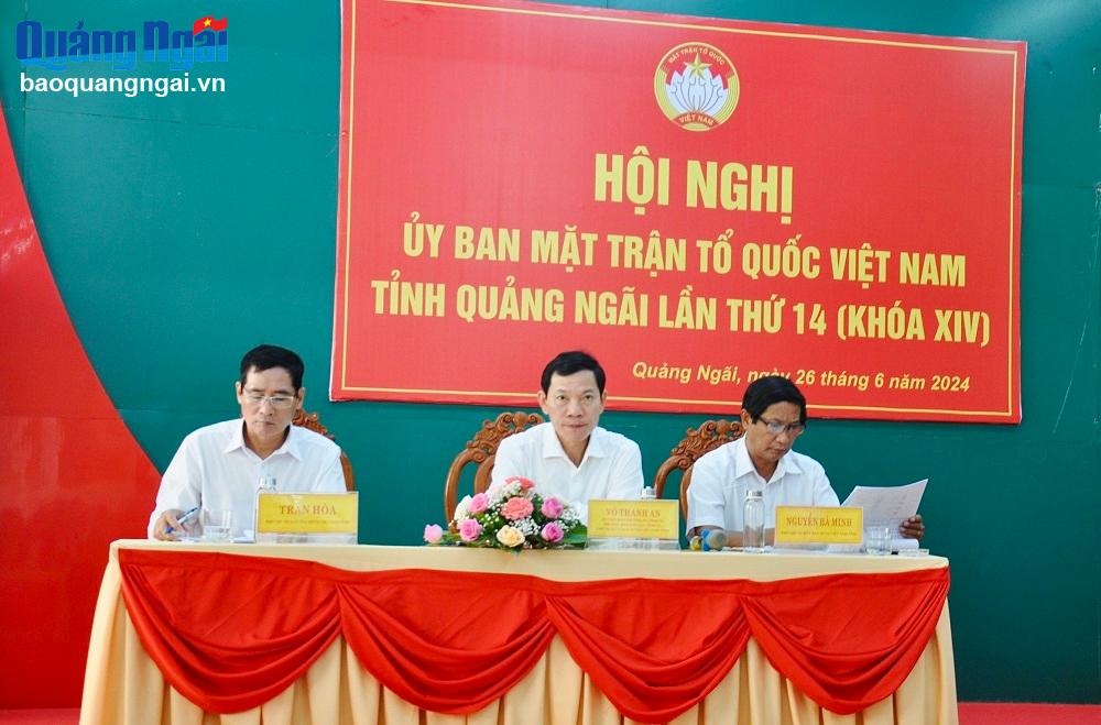 Hội nghị Ủy ban MTTQ Việt Nam tỉnh lần thứ 14, khóa XIV
