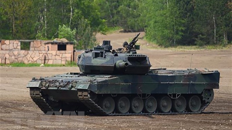 Xe tăng Leopard 2 A7 . (Ảnh: AFP/TTXVN)