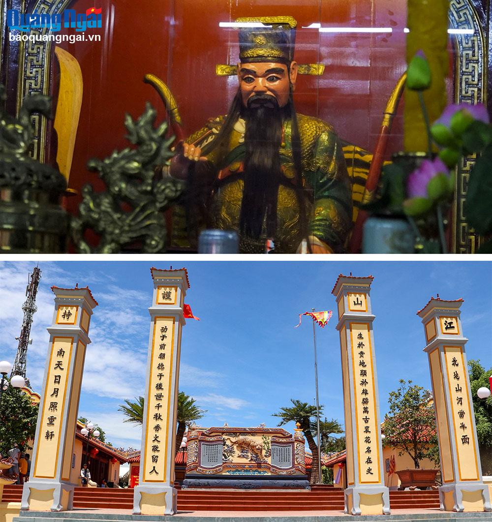 Tượng thờ và đền thờ Trấn Quốc Công Bùi Tá Hán.