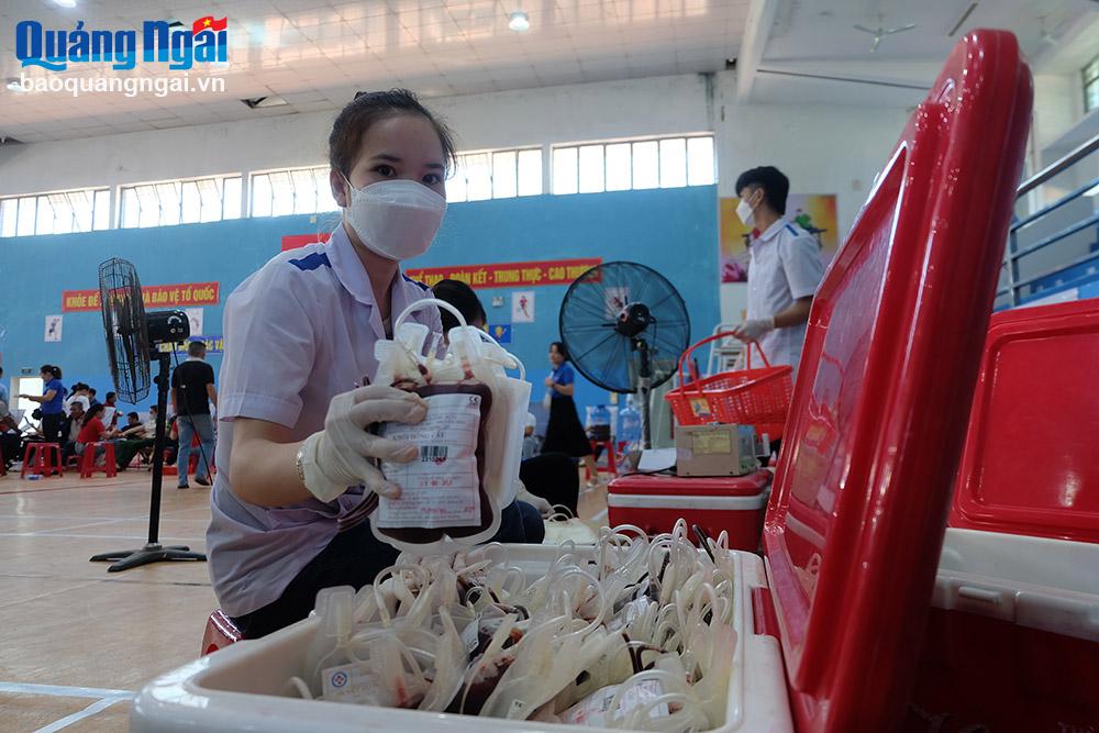 Ngày hội hiến máu tình nguyện tại TP.Quảng Ngãi năm 2023 tiếp nhận 551 đơn vị máu.
