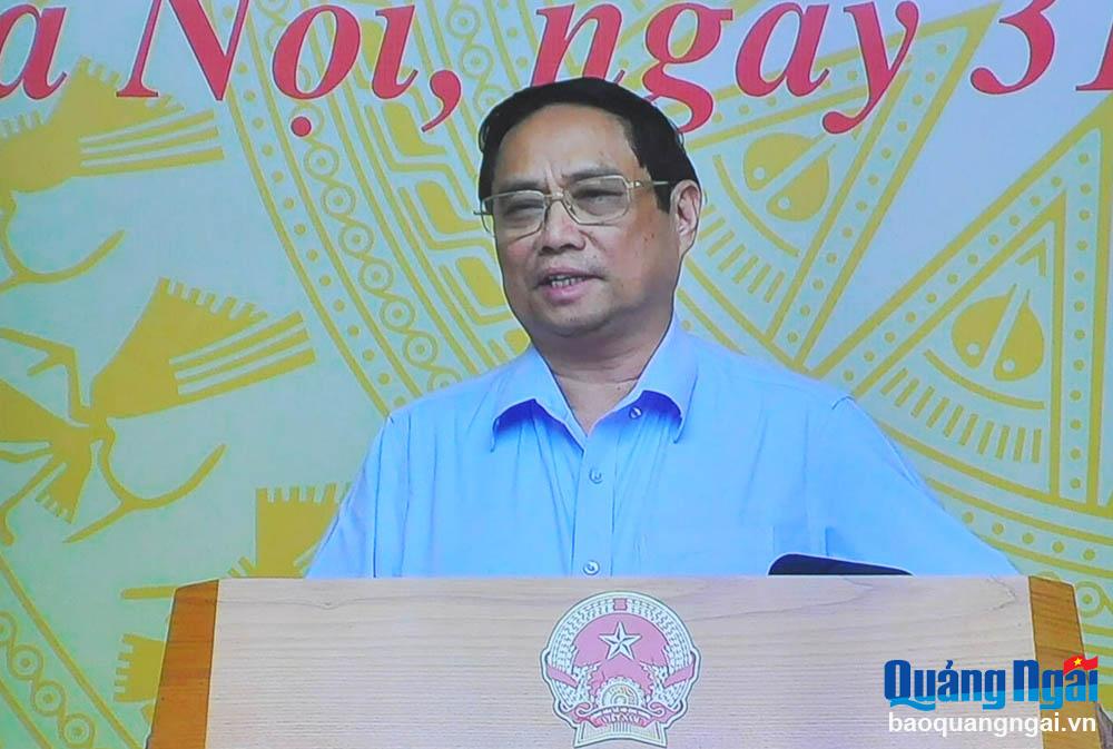 Thủ tướng Chính phủ Phạm Minh Chính phát biểu tạ hội nghị.