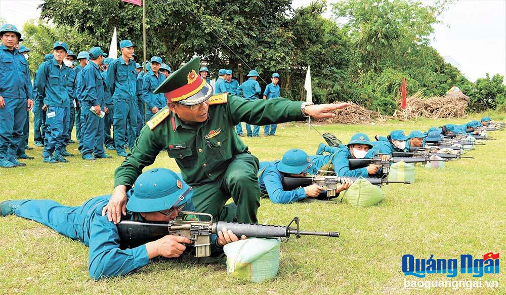Công tác huấn luyện cho lực lượng dân quân tự vệ được tổ chức thường xuyên.
Ảnh: TL