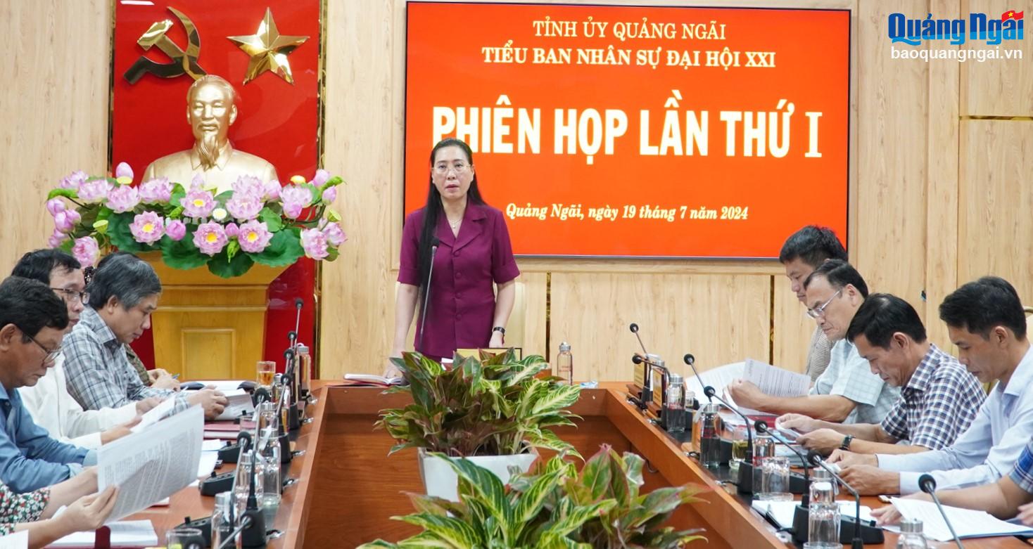 Tiểu ban Nhân sự Đại hội đại biểu Đảng bộ tỉnh họp phiên thứ I