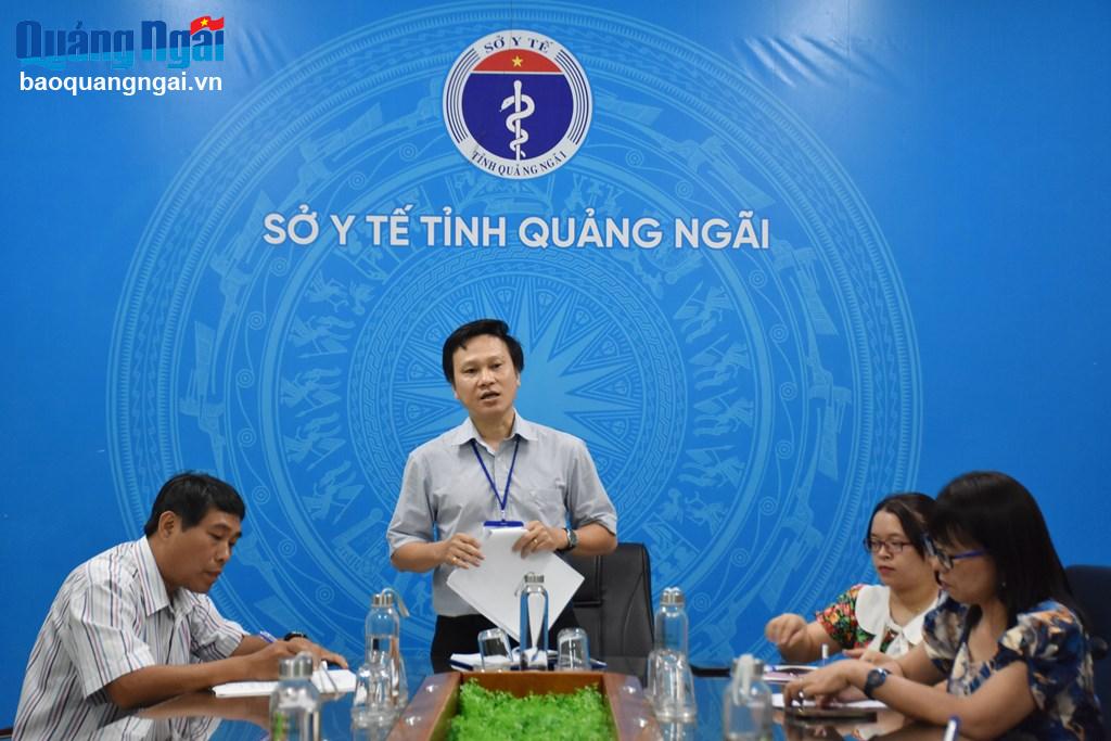 Phó Giám đốc Sở Y tế Phan Minh Đan phát biểu kết luận tại cuộc họp.