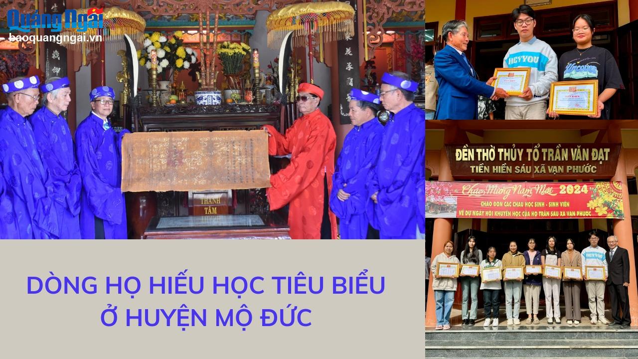 [Video]. Dòng họ hiếu học tiêu biểu ở huyện Mộ Đức