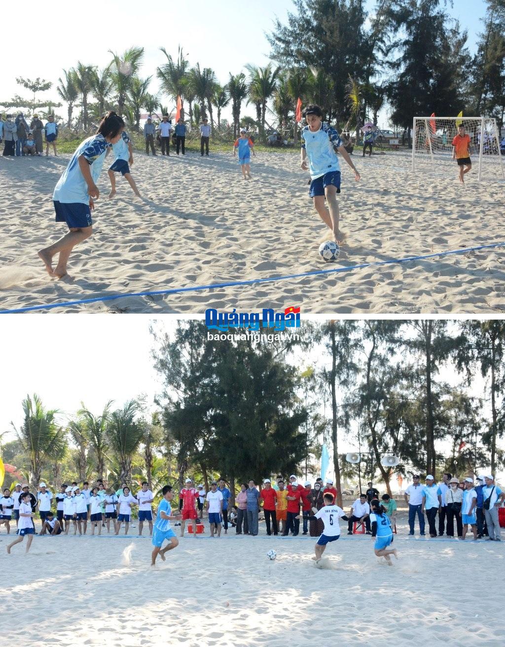 Phần thi đá bóng bãi biển được tổ chức vào chiều 17/8.