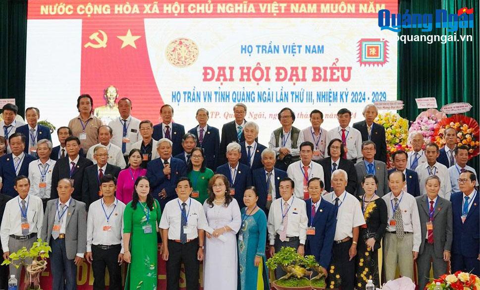 Ban Chấp hành họ Trần Việt Nam tỉnh Quảng Ngãi, nhiệm kỳ 2024 - 2029 ra mắt đại hội.