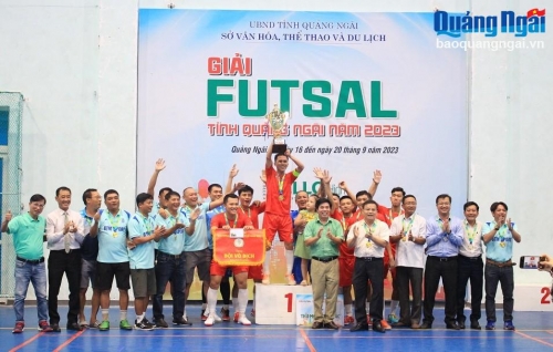 Đội bóng TP.Quảng Ngãi vô địch Giải bóng đá Futsal tỉnh năm 2023