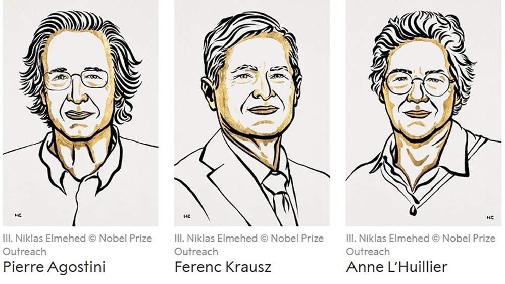 Giải Nobel Vật lý 2023 tôn vinh 3 nhà khoa học Pierre Agostini, Ferenc Krausz và Anne L' Huillier