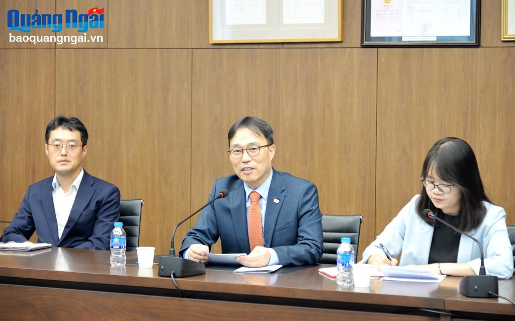 Đại sứ Hàn Quốc tại Việt Nam Choi Young Sam tiếp và làm việc với Đoàn công tác của tỉnh.