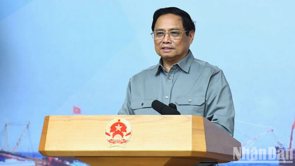 
Thủ tướng Chính phủ Phạm Minh Chính phát biểu tại hội nghị. Ảnh: Báo Nhân dân.
