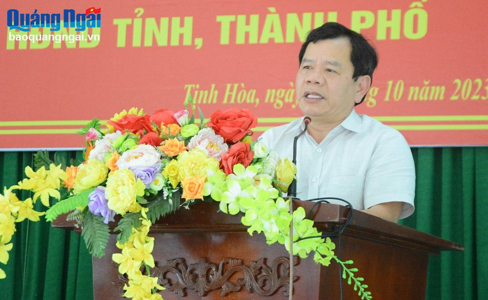 Chủ tịch UBND tỉnh Đặng Văn Minh tiếp xúc cử tri xã Tịnh Hòa