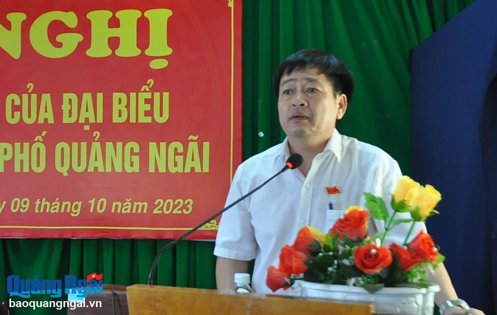 Phó Chủ tịch Thường trực HĐND tỉnh Nguyễn Cao Phúc tiếp xúc cử tri xã Nghĩa An