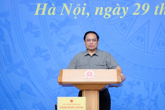 Thủ tướng Chính phủ Phạm Minh Chính kết luận hội nghị. Ảnh: baochinhphu.vn