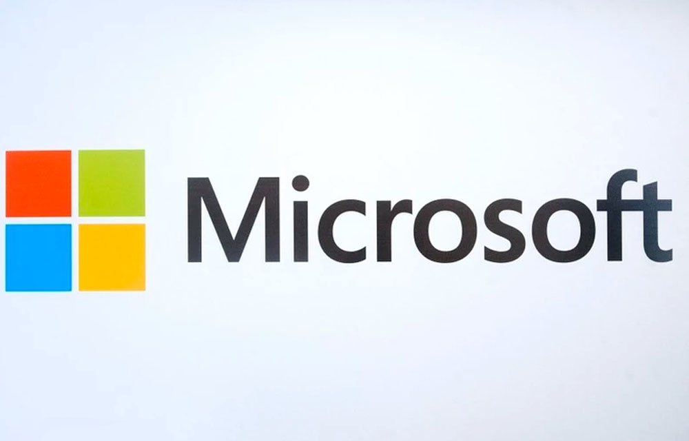 Biểu tượng Microsoft tại một sự kiện ở California, Mỹ. (Ảnh: AFP/TTXVN)