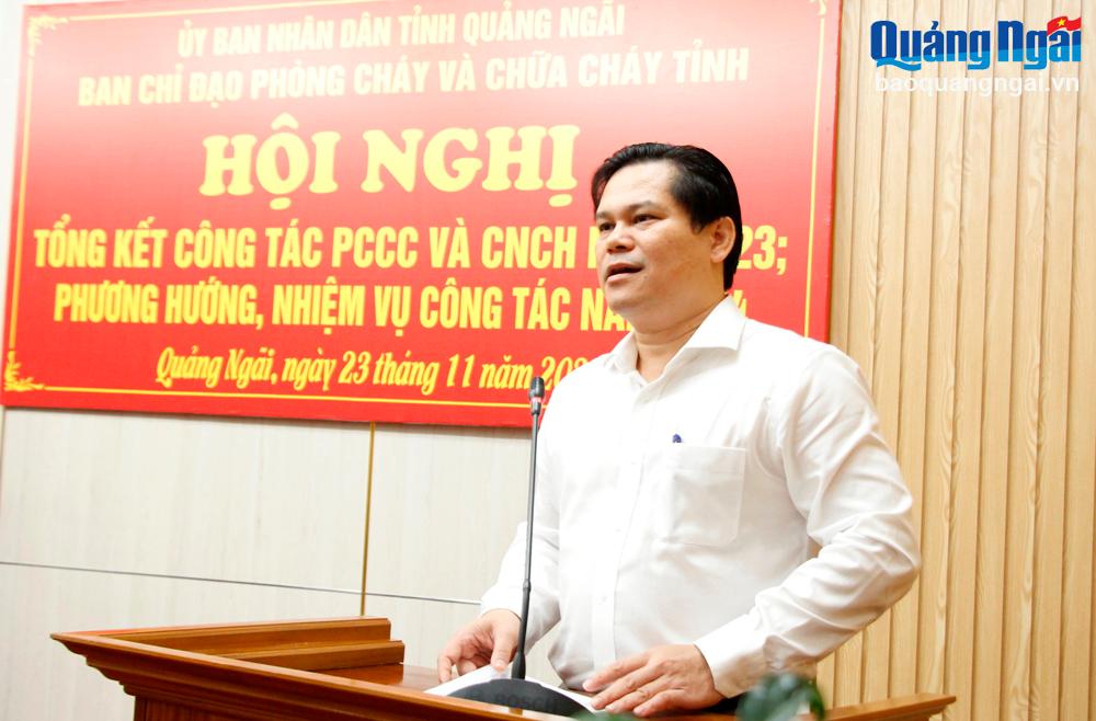 Phó Chủ tịch UBND tỉnh Trần Phước Hiền phát biểu tại Hội nghị.