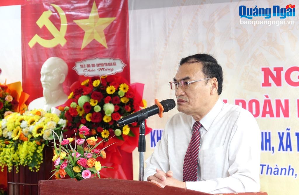 Chủ nhiệm Ủy ban Kiểm tra Tỉnh ủy Võ Văn Quỳnh phát biểu tại ngày hội.