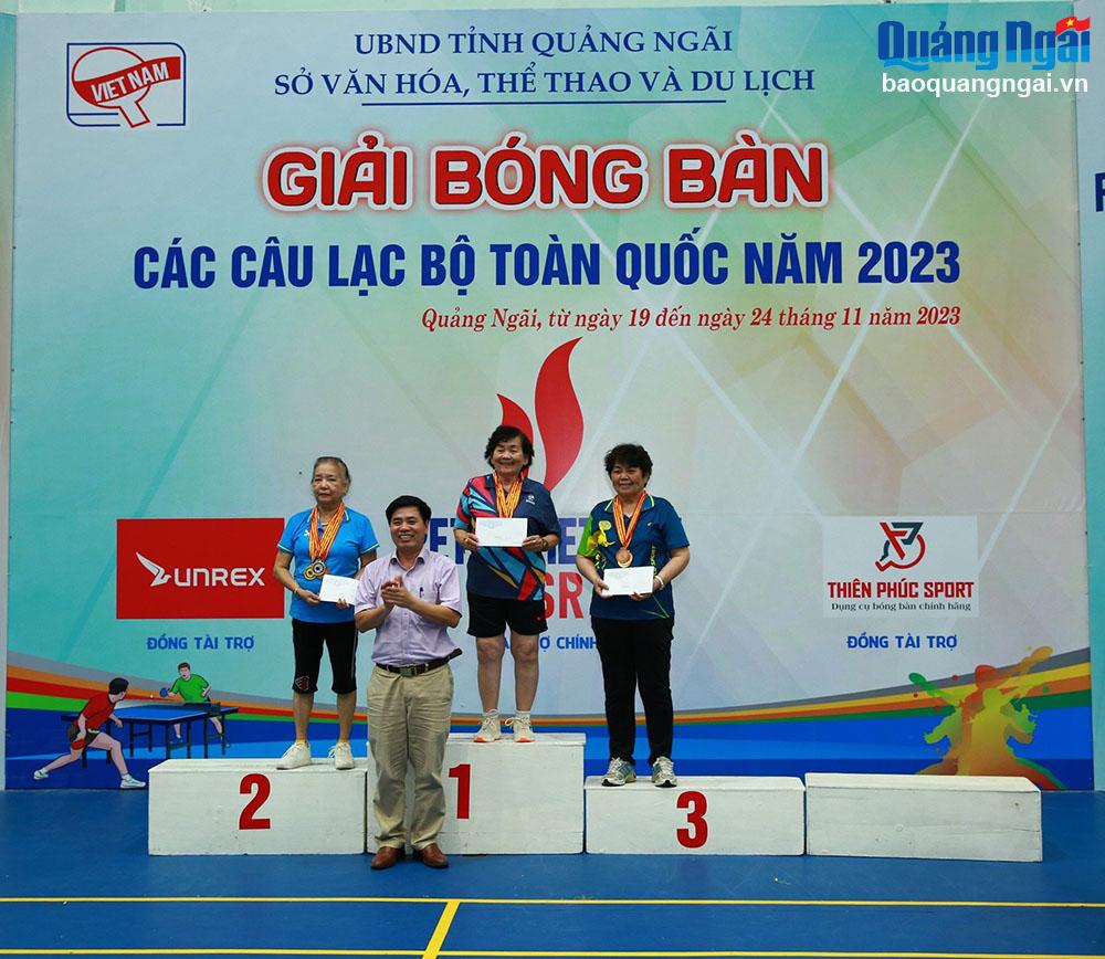 Ban tổ chức đã trao giải cho các vận động viên đoạt giải cao.