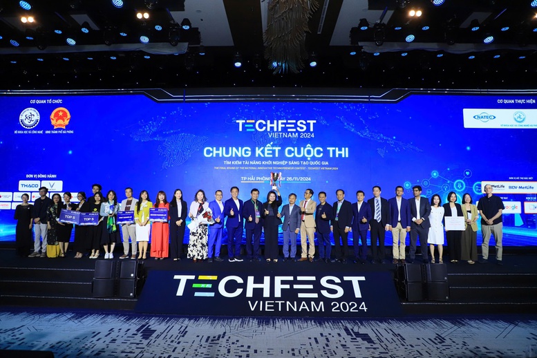 Chung kết Cuộc thi Tìm kiếm Tài năng Khởi nghiệp sáng tạo Quốc gia Techfest Việt Nam 2024. Ảnh: VGP/HG