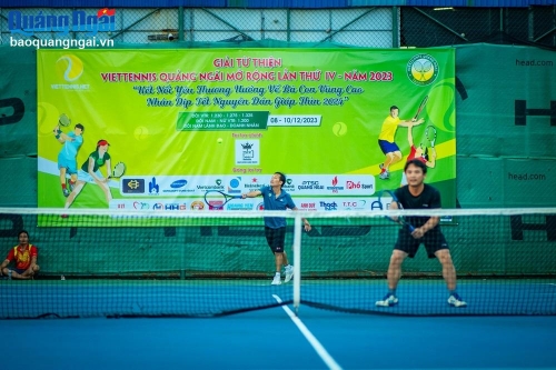 Giải tennis Quảng Ngãi mở rộng quyên góp hơn 150 triệu đồng hỗ trợ người nghèo