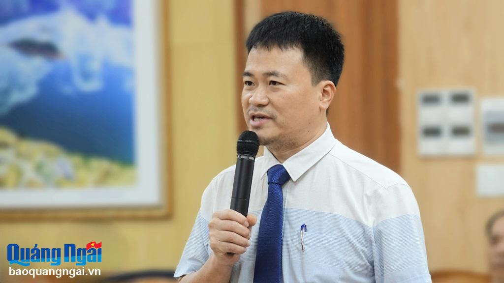 Chủ tịch UBND TP.Quảng Ngãi Trà Thanh Danh trả lời các nội dung liên quan đến những dự án trên địa bàn triển khai chậm tiến độ.