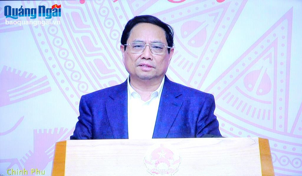 Thủ tướng Chính phủ Phạm Minh Chính phát biểu kết luận phiên họp.
