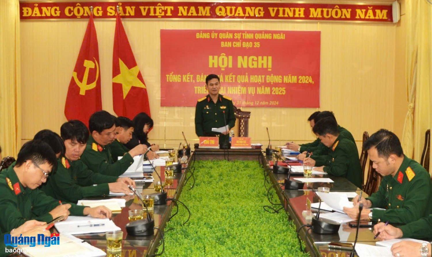 Ban Chỉ đạo 35 Đảng ủy Quân sự tỉnh triển khai nhiệm vụ năm 2025