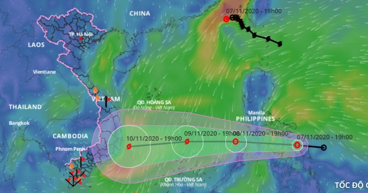 Một vùng áp thấp đang đi vào Biển Đông và khả năng thành bão số 12