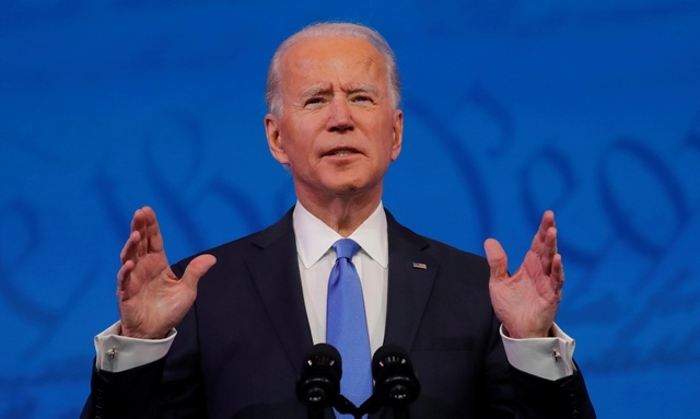 Ông Joe Biden phát biểu sau khi đại cử tri bỏ phiếu xác nhận chiến thắng ngày 14/12. (Ảnh: Reuters)