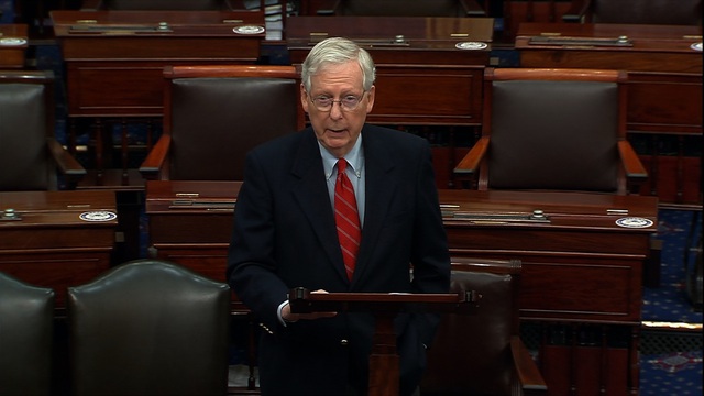 Thượng nghị sĩ Mitch McConnell, lãnh đạo phe đa số tại Thượng viện (Ảnh: Reuters)