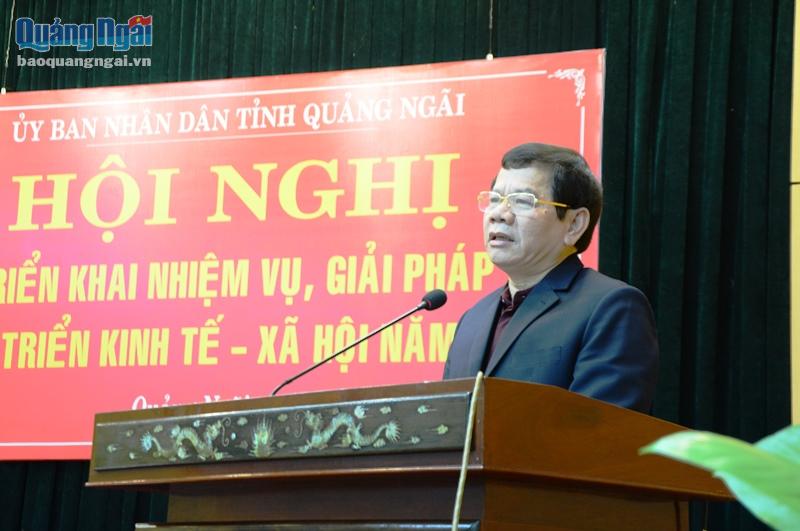 Chủ tịch UBND tỉnh Đặng Văn Minh phát biểu chỉ đạo hội nghị.