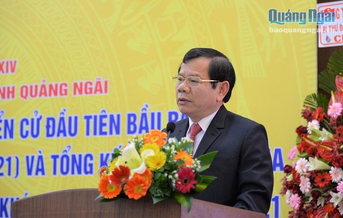 Chủ tịch UBND tỉnh Đặng Văn Minh phát biểu tại Lễ kỷ niệm