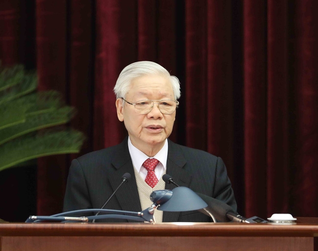 Tổng Bí thư, Chủ tịch nước Nguyễn Phú Trọng phát biểu khai mạc Hội nghị. Ảnh: VGP/Nhật Bắc