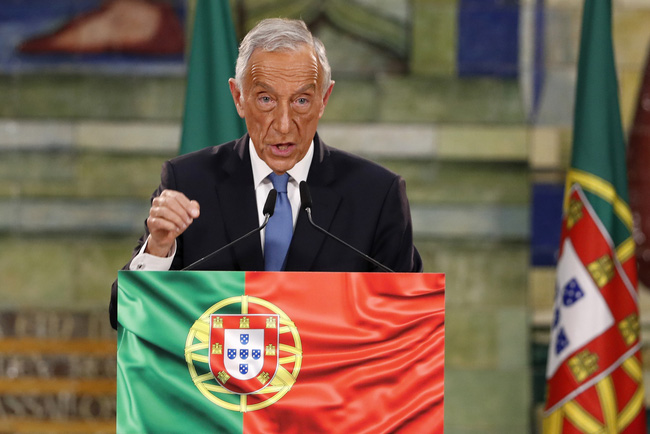 Tổng thống Bồ Đào Nha Marcelo Rebelo de Sousa. (Ảnh: AP)