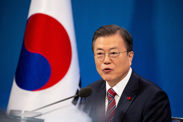 Tổng thống Hàn Quốc Moon Jae In - Ảnh: REUTERS
