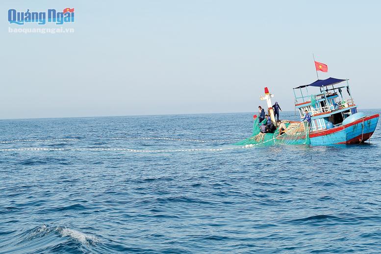 Ngư dân Lý Sơn vươn khoi bám biển trong những ngày đầu xuân mới. 