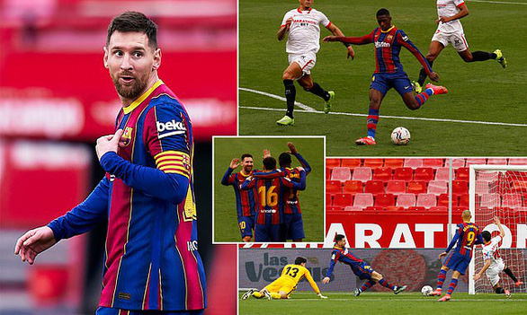 Messi kiến tạo và ghi bàn giúp Barca vượt mặt Real Madrid
