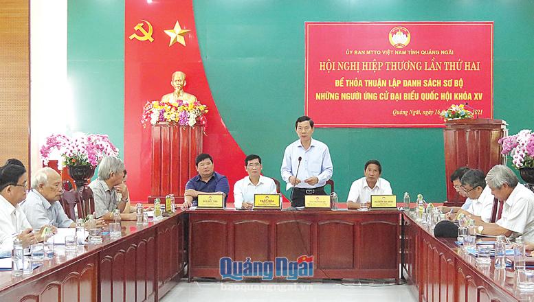  Ủy ban MTTQ Việt Nam tỉnh tổ chức Hội nghị hiệp thương lần thứ hai để thỏa thuận lập danh sách sơ bộ những người ứng cử đại biểu Quốc hội khóa XV.