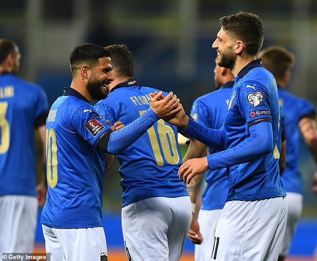 Italia khởi đầu suôn sẻ ở vòng loại World Cup 2022.