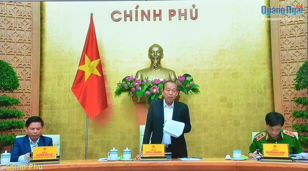 Phó Thủ tướng Thường trực Chính phủ Trương Hoà Bình phát biểu tại Hội nghị