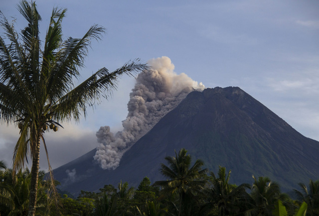 Merapi là núi lửa đang hoạt động mạnh nhất thế giới của Indonesia. (Ảnh: AP)