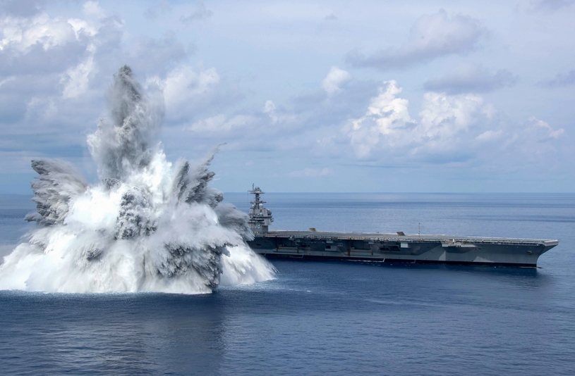 Tàu sân bay USS Gerald R. Ford hoàn thành đợt thử nghiệm thứ 3 vào ngày 8/8 (Ảnh: US Navy).
