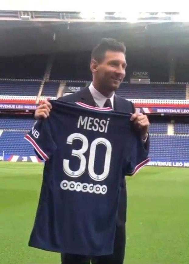 Messi sẽ nhận áo đấu số 30.